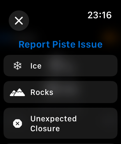 Apple Watch piste issue reporting