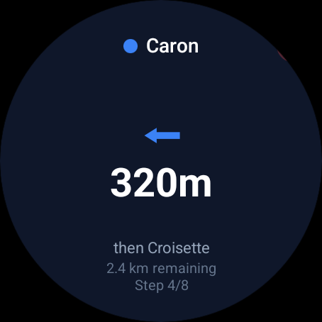 Wear OS turn prompt preview